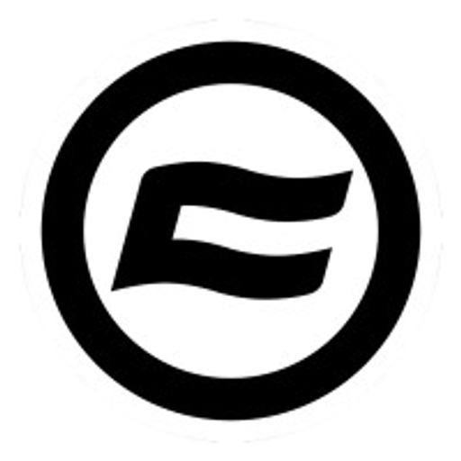 CFMoto powersports inc logo featuring a stylized red and black shield with the brand name in white