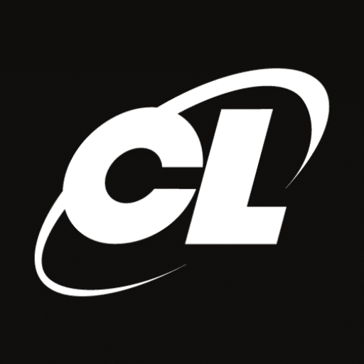 Challenger Lifts Inc logo featuring a white stylized rocket silhouette against a white background