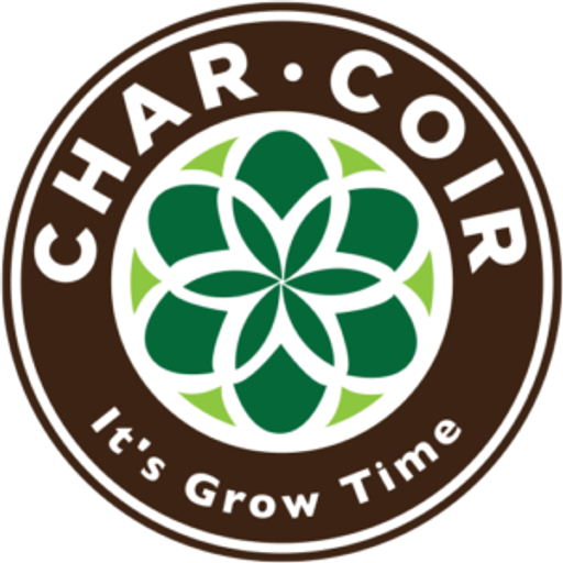 A stylized green circular logo featuring a central motif of interlocking leaves and stems symbolizing growth and nature