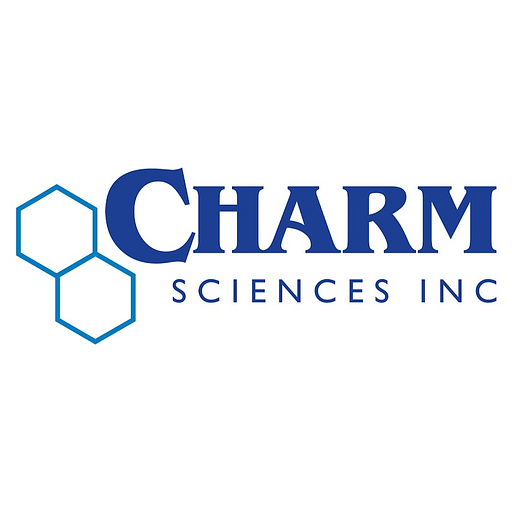 The charminc logo features a blue stylized hexagon shape representing a modern and professional brand identity