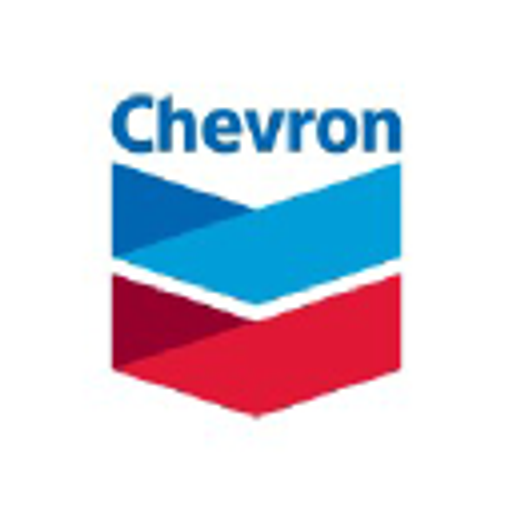 Chevron logo featuring red and yellow colors displays the recognizable chevron symbol representing the energy companys brand