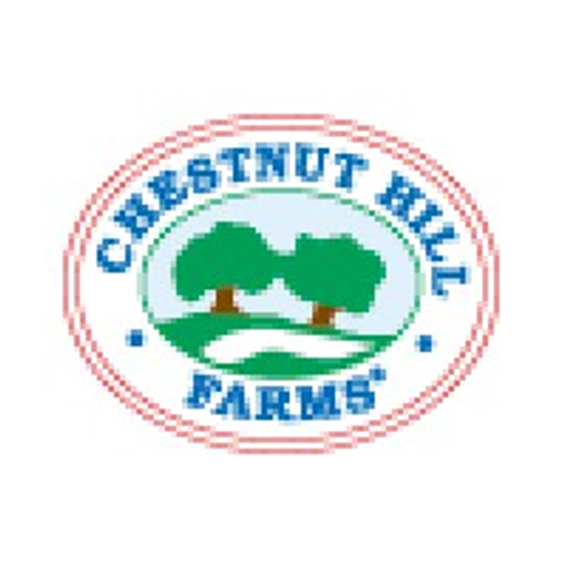 Chestnut Hill Farms LLC logo depicts two trees flanking a grassy area beneath a white circle