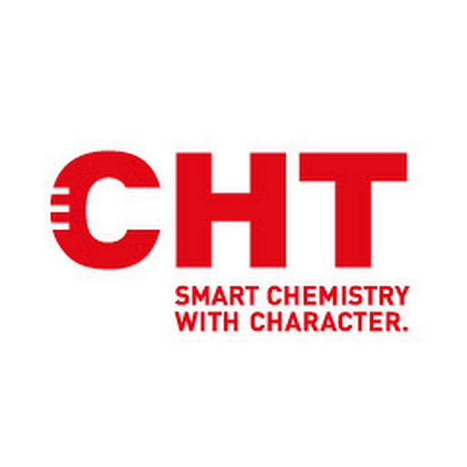 A white logo featuring the text CHT INTERNATIONAL in a sansserif font with a focus on the CHT part of the name