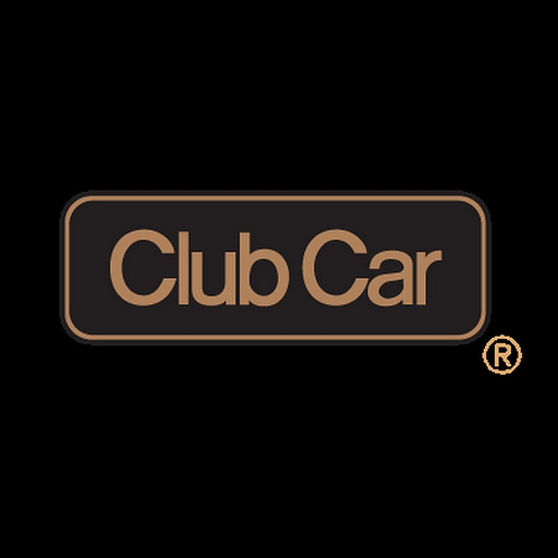 Club Car Inc logo featuring a distinctive blue and white stylized automobile design representing the companys brand identity