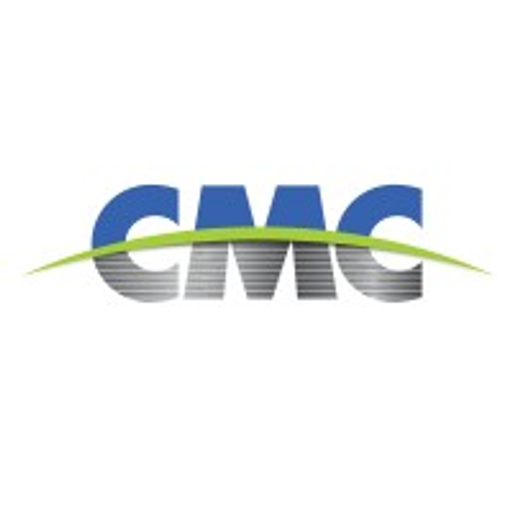 CMC Trading USA Inc logo depicts a stylized shield design featuring a red and white color scheme with the company name
