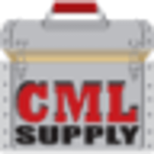 A white supply logo features a stylized truck silhouette carrying a red box against a blue background