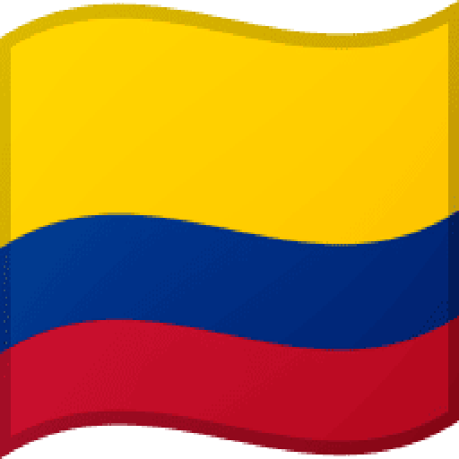 The image displays the Colombian flag with three horizontal bands of blue yellow and red Its a vibrant representation of the