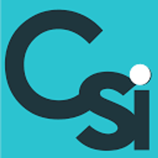 A blue logo featuring the words ComfortSide with a stylized side profile design representing a person