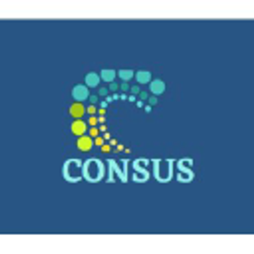 The Consus Chemicals LLC logo features a stylized green circular design with a central point representing the companys
