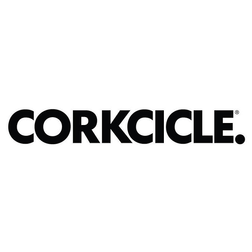 Corkcicle logo displays a stylized ice cube design with a subtle blue hue representing the brands commitment to cooling