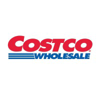 The Costco logo features the recognizable red and white color scheme with the name Costco Wholesale in bold font
