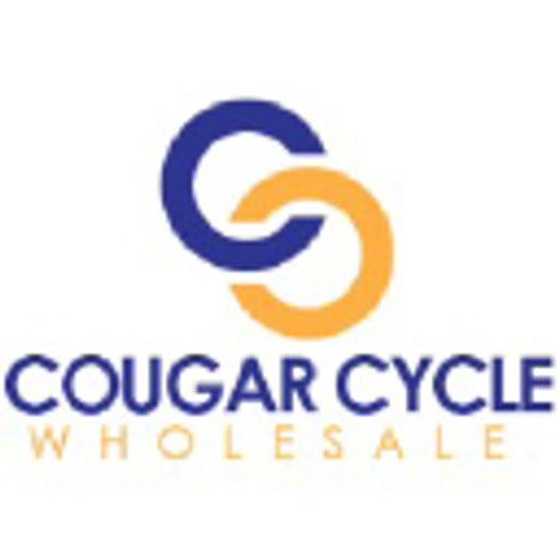 The Cougar Cycle Inc logo features a stylized cougar head graphic with orange and white colors representing the brands