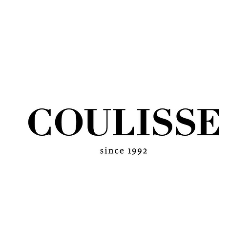 A Coulisse Distribution LLC logo featuring a stylized design with a flowing ribbon and text Coulisse Distribution LLC