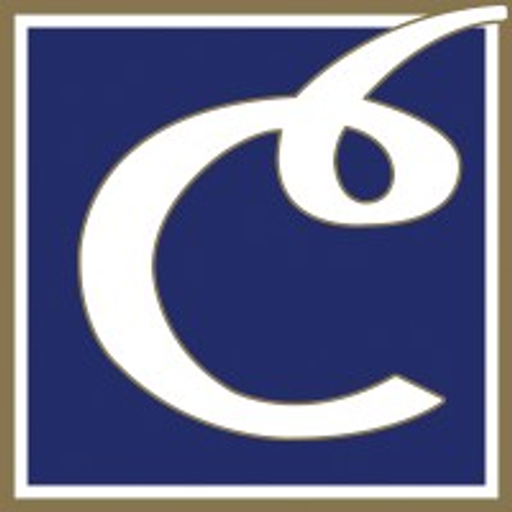 Couristan Inc logo features a stylized blue and gray geometric design representing the brands distinctive woven patterns and