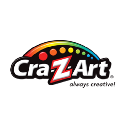 CraZ Art logo featuring a vibrant red and yellow design showcasing the brands colorful art supplies and creative spirit
