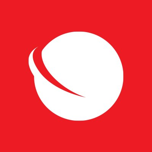 Crypton Inc logo featuring a stylized white eye symbol on a red background representing vision and technology