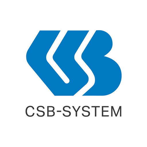 CSB Energy Technology logo featuring a blue stylized shield with a central bold C and a smaller B within the shield