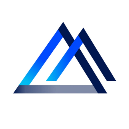 A blue and gray logo featuring three overlapping triangles creating a modern design for cswtradeinc