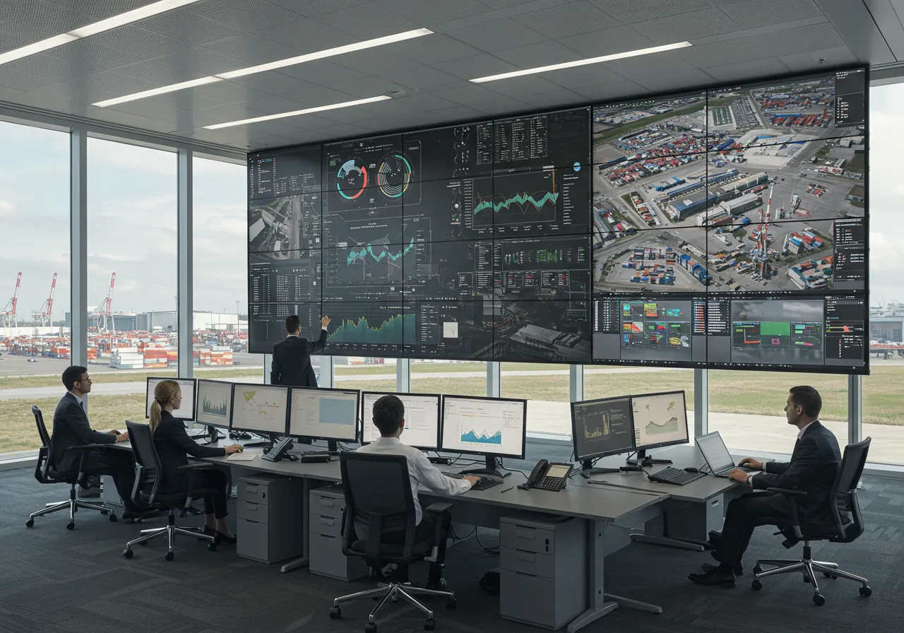 Banner showcasing efficient supply chain communication