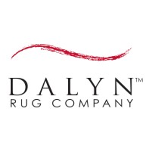 Dalyn Rug Co logo features a stylized rug design with an abstract pattern and the company name prominently displayed