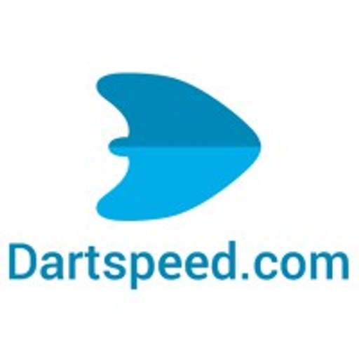 Dart Speed Inc logo featuring a stylized dart projectile in motion conveying speed and precision