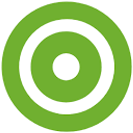 The decorama building and plumbing supply logo features a white circle inside a black circle creating a bold graphic design