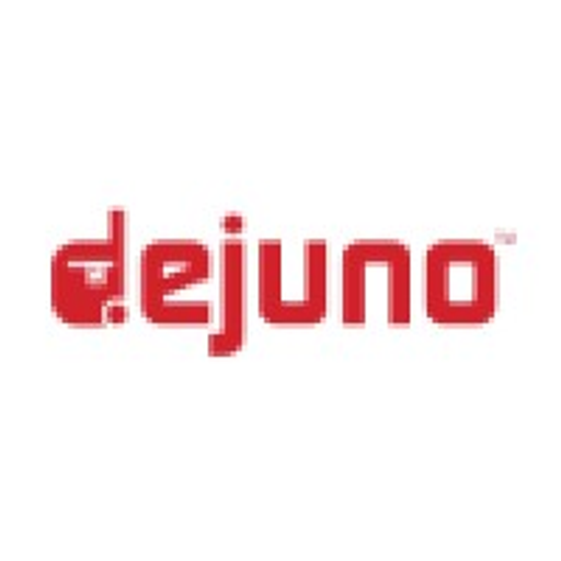 De Juno corporate logo features a stylized red hexagon with the text De Juno in white