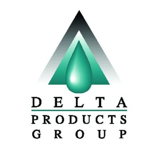 Delta Products Corporation logo featuring a stylized green triangle with the text Products inside