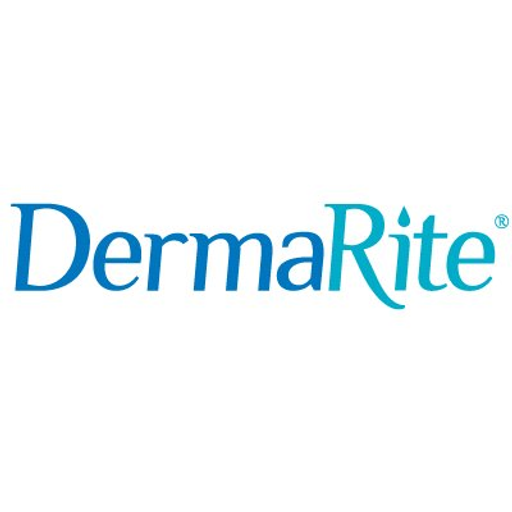 The Dermarite Industries LLC logo features a stylized blue and white design with the company name prominently displayed