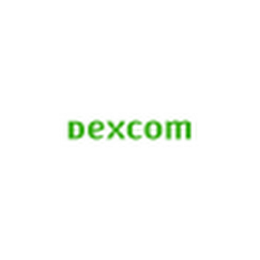 Dexcom Inc logo featuring a stylized blue and white design representing a continuous glucose monitor device