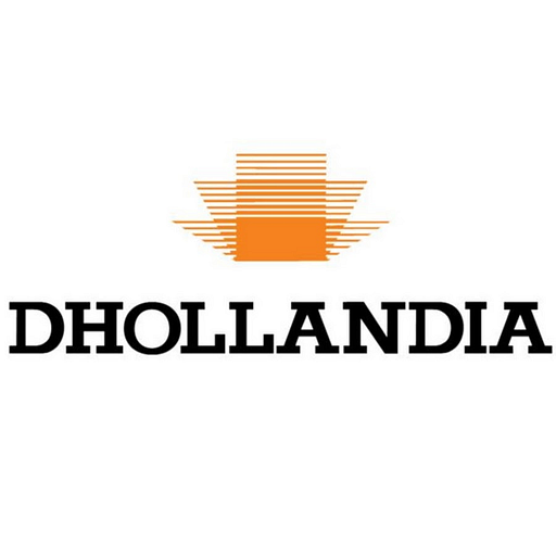 The Dhollandia LLC logo features a stylized orange cube representing a shipping container against a white background