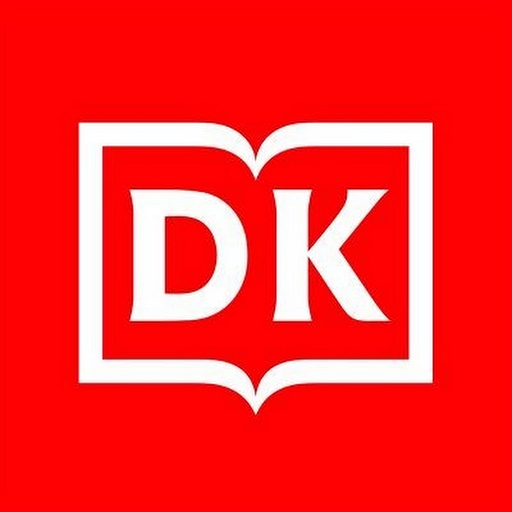 DK logo featuring a white book emblem on a red background representing the DK America Food Corp logo