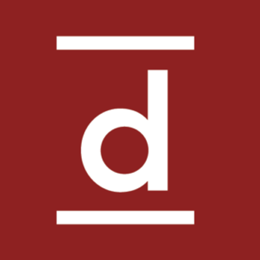 Douglas Corporation logo featuring a white stylized D against a red background representing the companys brand identity