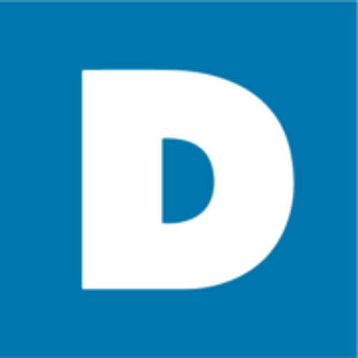 A white Drylock Technologies logo featuring a stylized circular design representing the companys brand identity