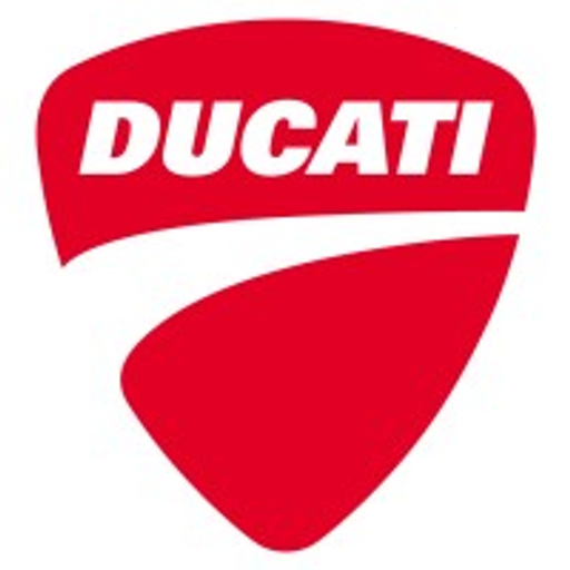 The Ducati North America logo displays the iconic red and white shield emblem representing the motorcycle brands presence in