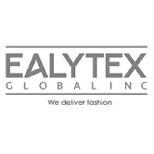 The ealytex International Inc logo features a stylized text design with the words ealytex and International Inc in a modern