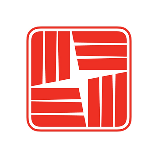 East West Bank limited logo featuring stacked horizontal red and white stripes representing stability and strength