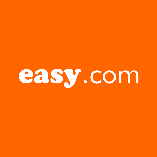 A bright orange logo for Easy Street Sales Corp features a stylized street scene with houses and a smiling sun a playful