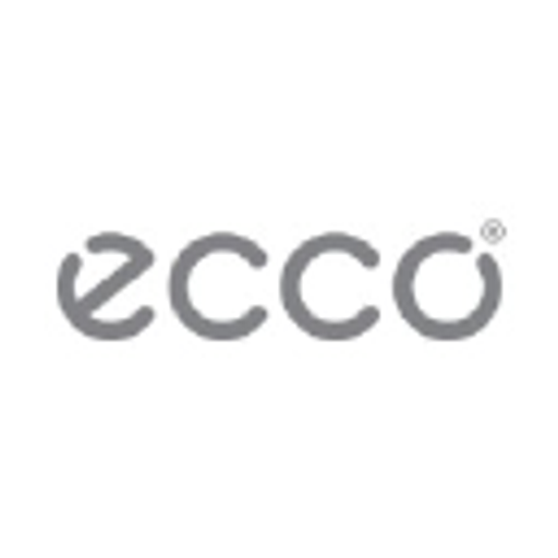 The Ecco logo is displayed featuring the brands iconic logo with the word Ecco in a stylized font and the brands color