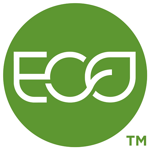 Eco products logo featuring a stylized green circle with the word Eco inside a circular shape