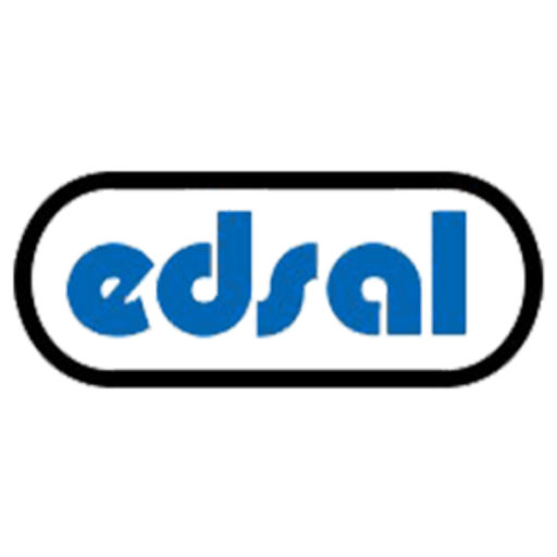 Edsal Mfg Co Inc logo a black and white graphic featuring Edsal in bold sansserif lettering against a white background