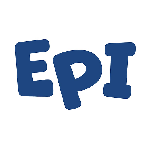 The educationalproductsinc logo depicts a stylized open book with a small child reaching towards it suggesting learning and