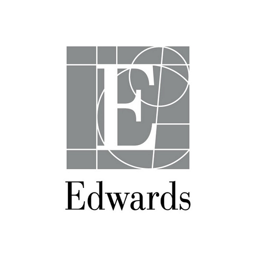 Edwards Lifesciences logo A stylized geometric design featuring the companys name in a modern minimalist style emphasizing