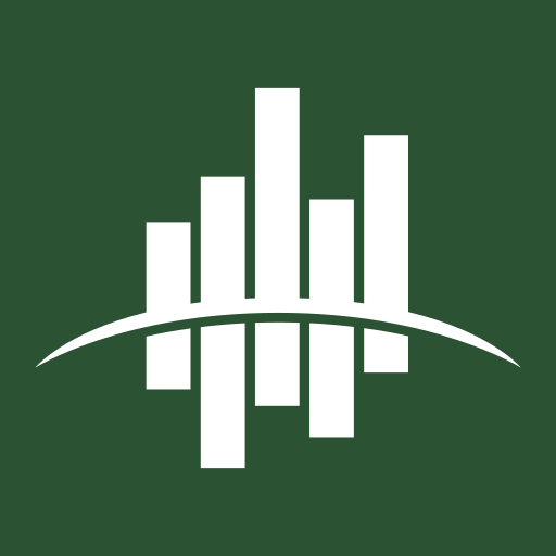 A stylized logo featuring seven white bars arranged vertically representing efficient trading inc