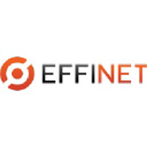 The Effinet America Inc logo depicts a stylized shield with interlocking E and A shapes in red and white providing brand