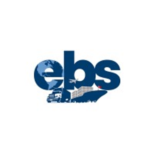 A truck logo with Eker text representing a brokerage service featuring a stylized design and color palette