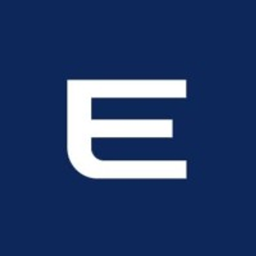 Ekornes Inc logo displays the companys stylized logo featuring a white geometric shape forming a chair design