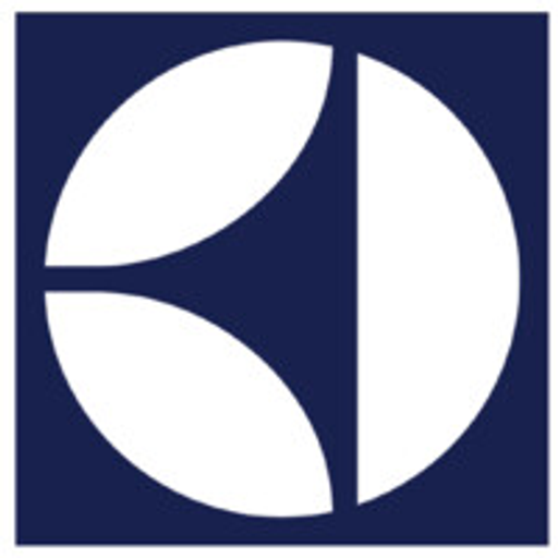 The Electrolux HomeCare products logo depicts a stylized white rectangular shape bisected by a vertical line creating two
