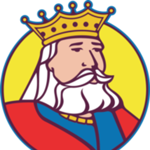 A regal bearded man in a blue shirt and red collar represents Empresas Berrios Incs logo with a classic design