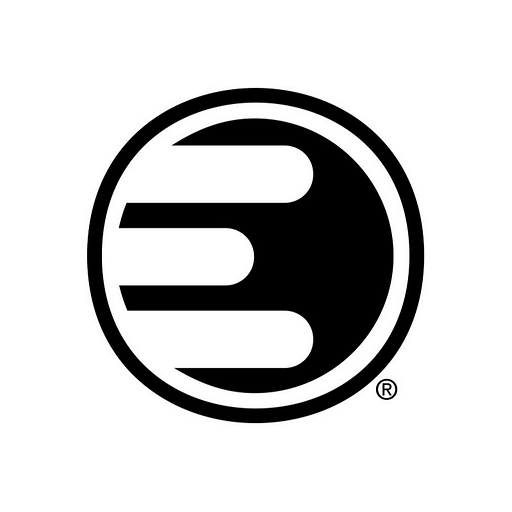 The Entertainment Earth Inc logo features a stylized white rocket ship silhouette against a black background